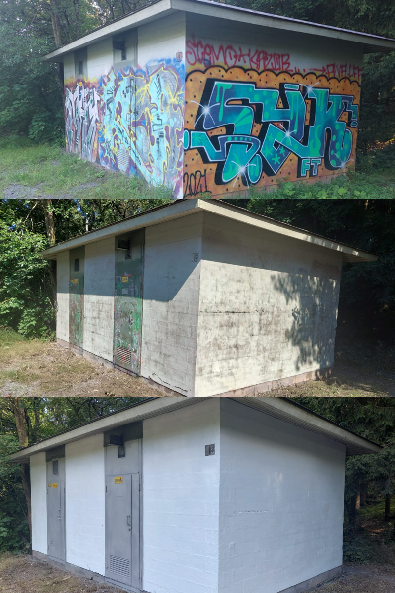 graffiti graffitin poisto Pirkanmaalla seinän puhdistus